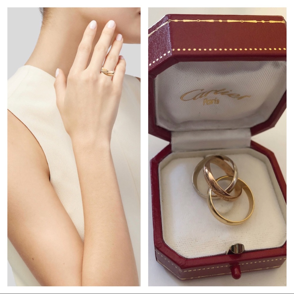 Cartier Les Must De Classic Gold Trinity Ring sz45